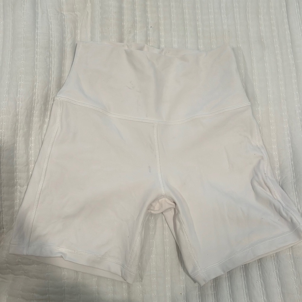 Lululemon align white biker shorts